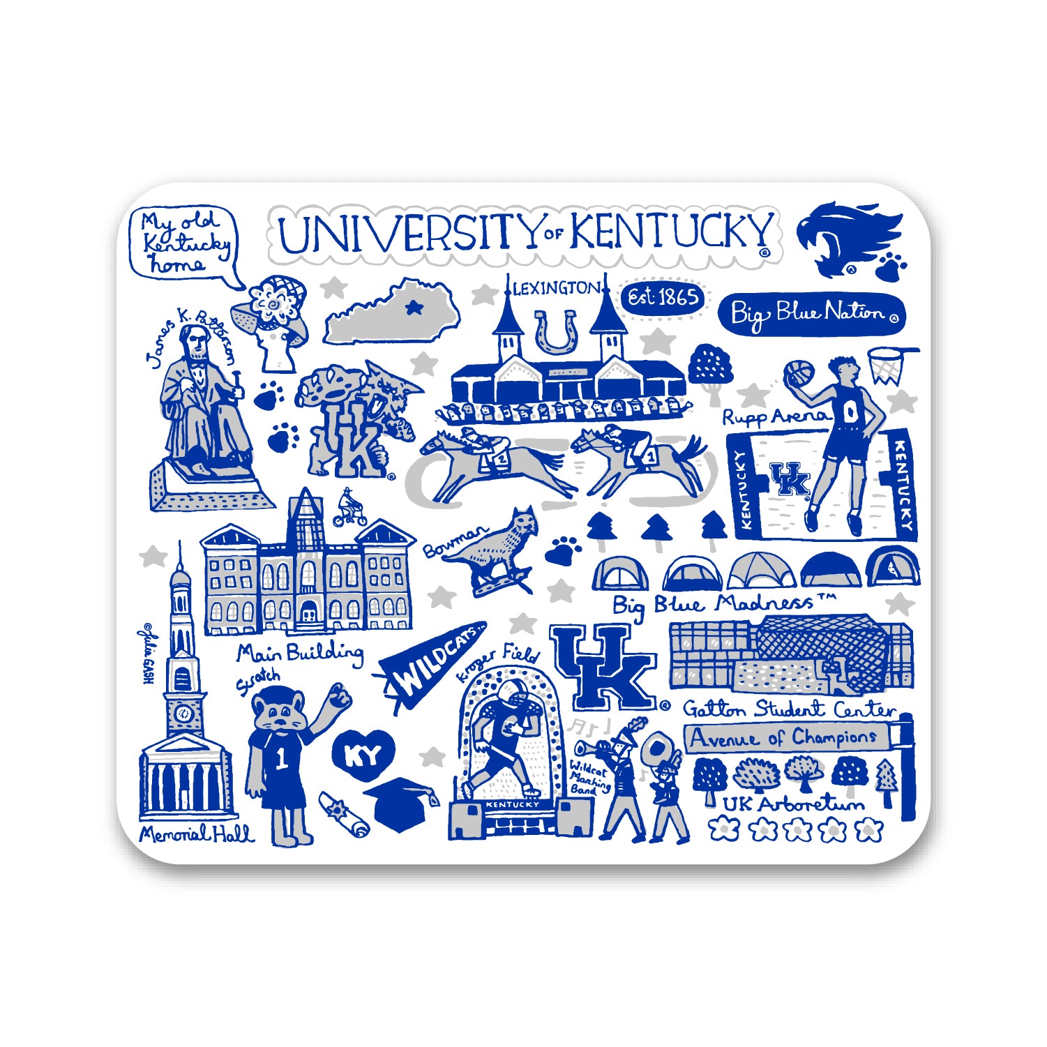 Mouse Pad, Fabric, University of Kentucky