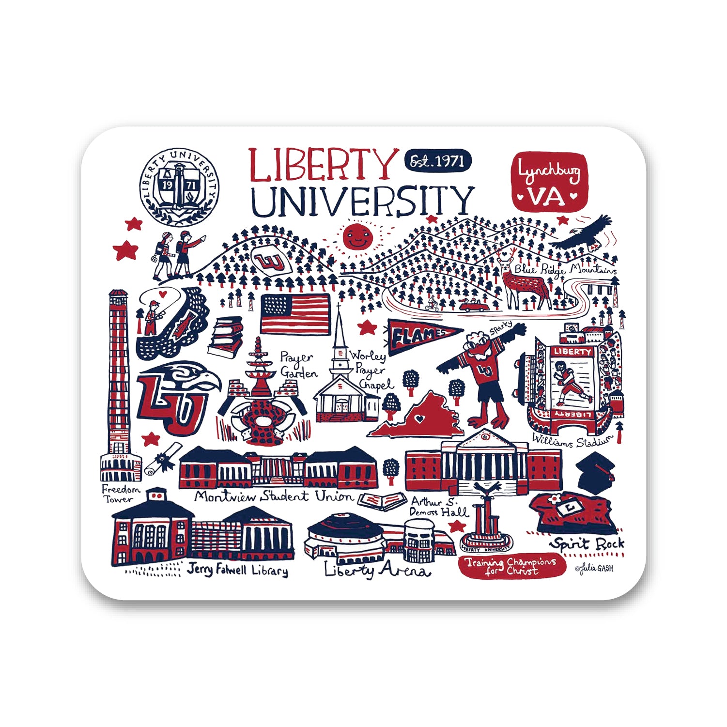 Liberty University Fabric Mouse Pad | OTM Essentials