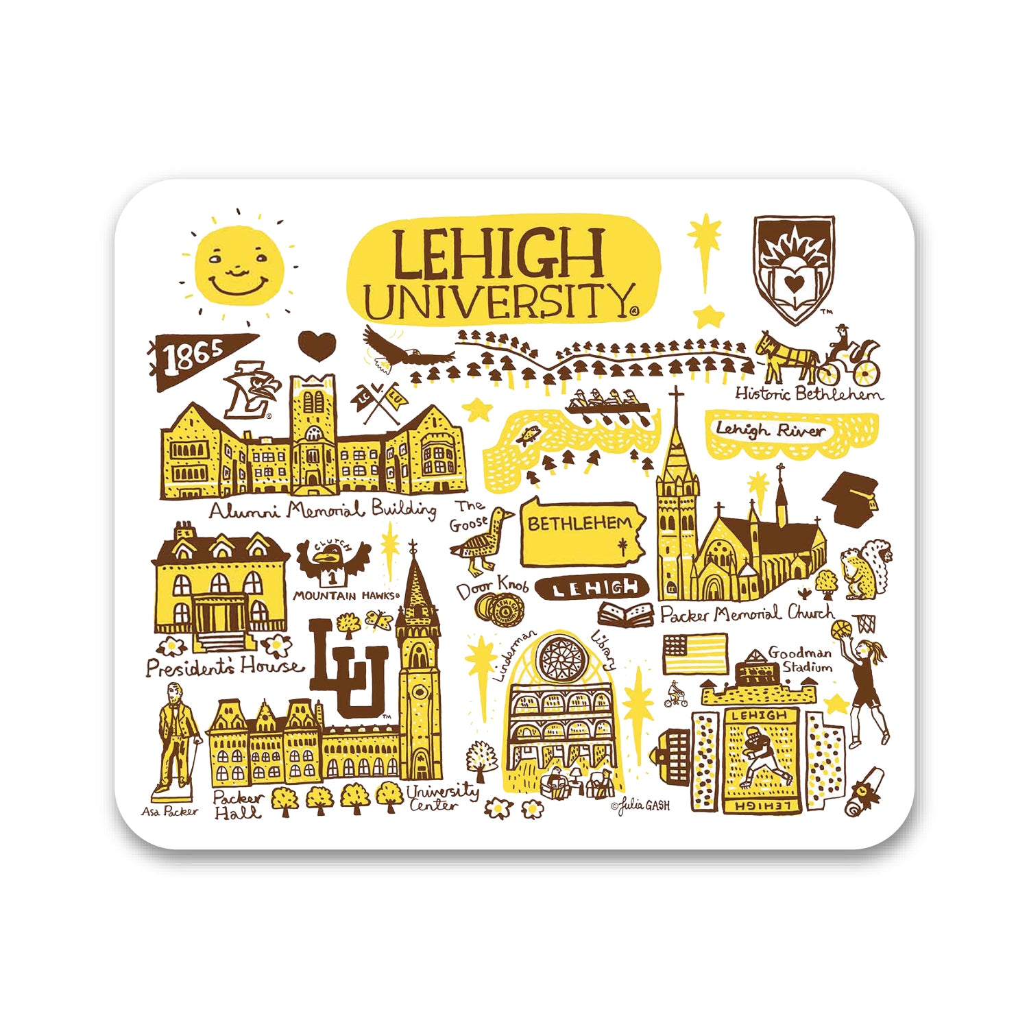 Mouse Pad, Fabric, Lehigh University