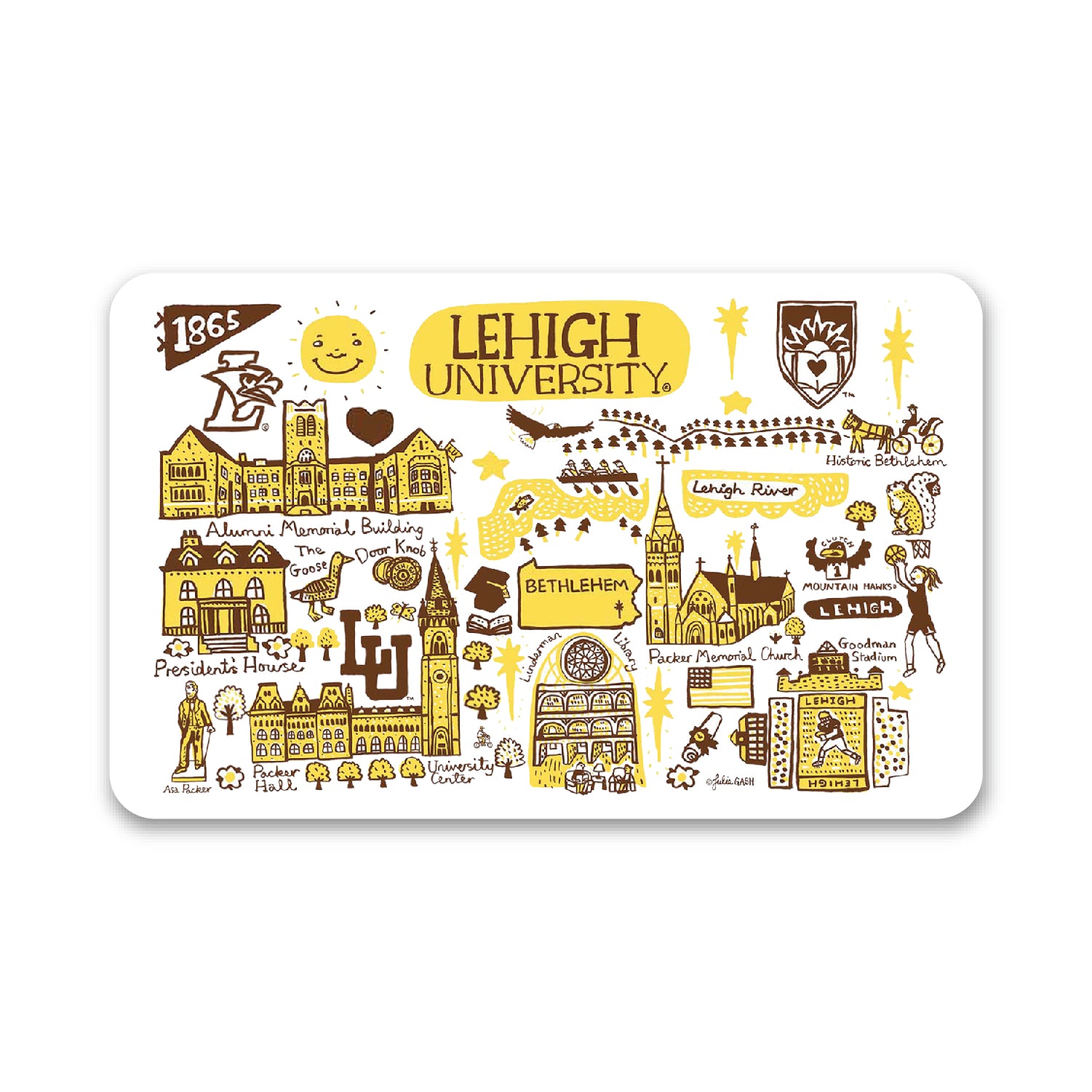 Mouse Pad, Fabric, Lehigh University