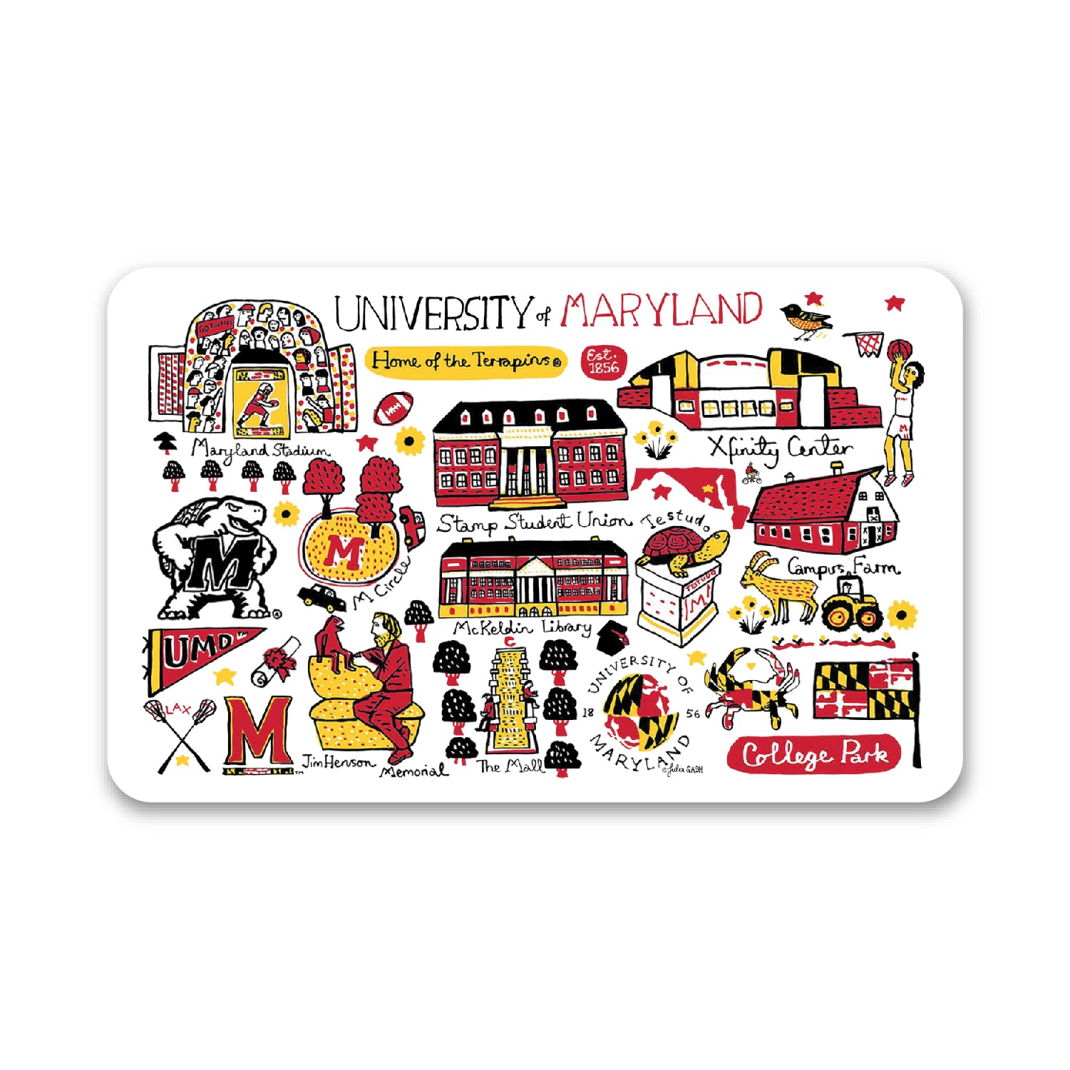 Mouse Pad, Fabric, University of Maryland