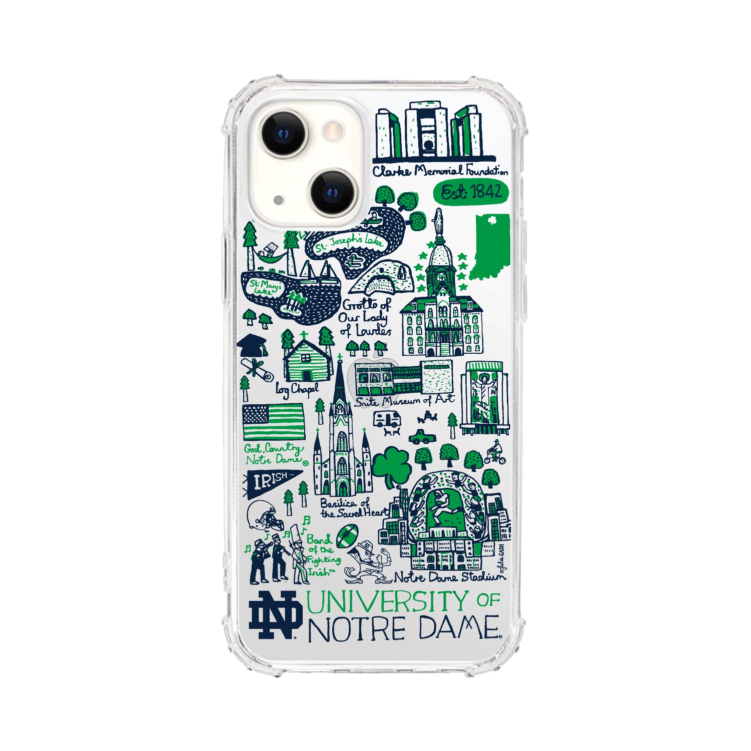 Notre Dame Fighting Irish Clear Armor Phone Case Size: 11 Notre Dame Fighting Irish Clear Armor Phone Case Size: 11