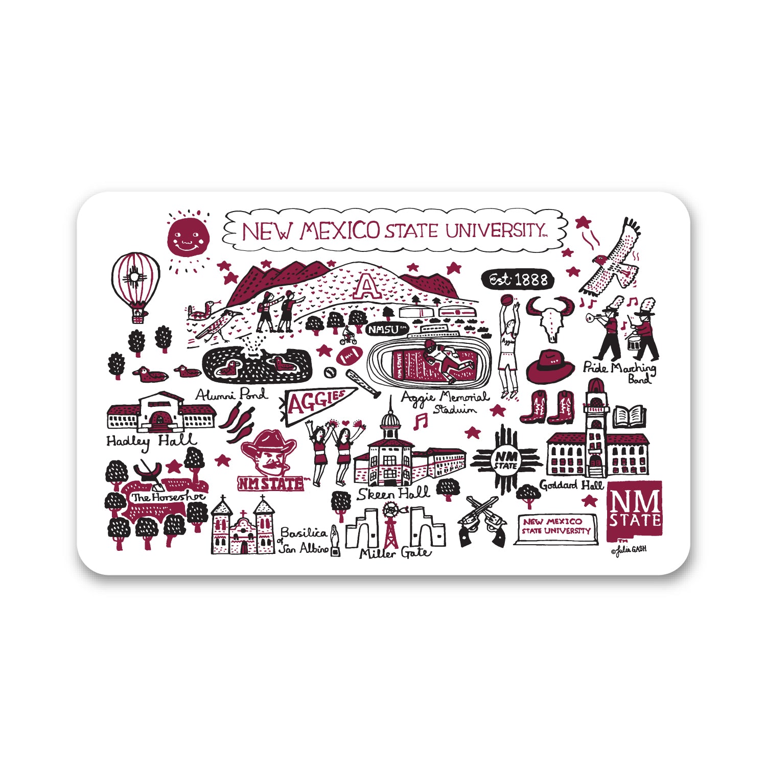 Mouse Pad, Fabric, New Mexico State University