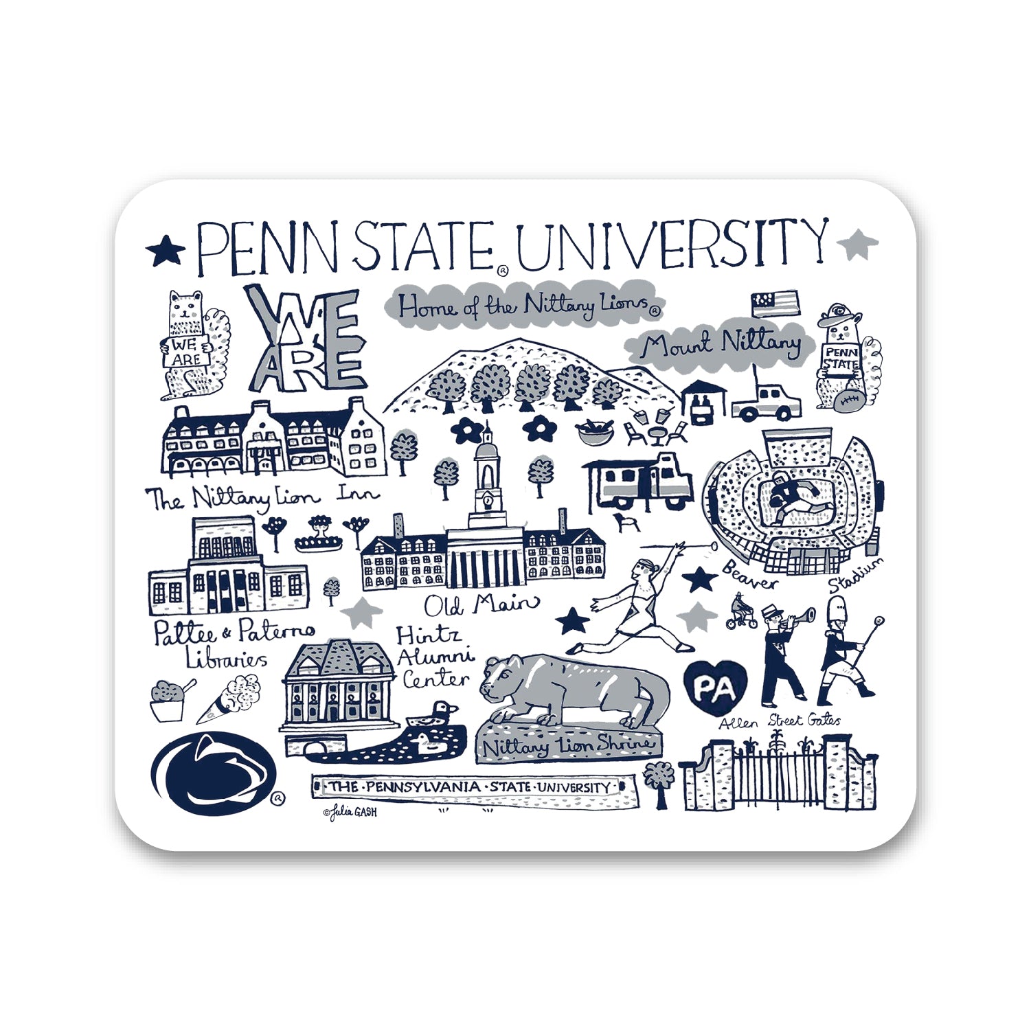 Mouse Pad, Fabric, Penn State University