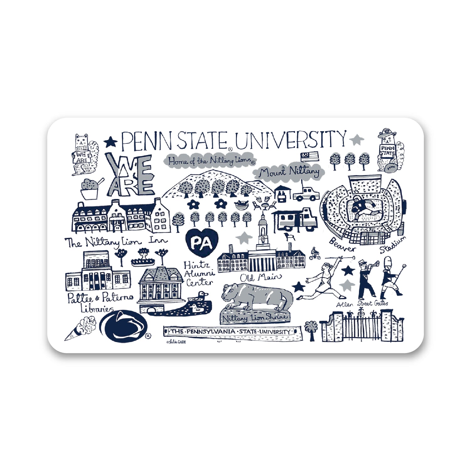 Mouse Pad, Fabric, Penn State University