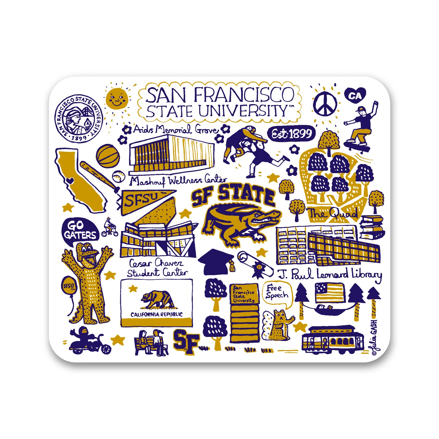 Mouse Pad, Fabric, San Francisco State University