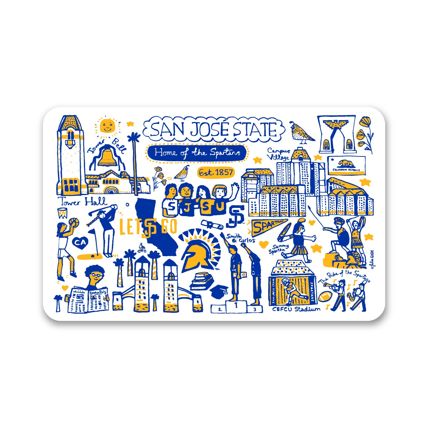 Mouse Pad, Fabric, San Jose State University