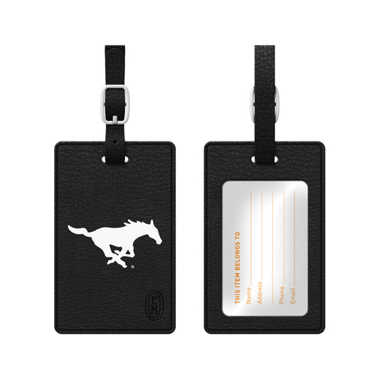 Luggage Tag, Faux Leather, Southern Methodist University