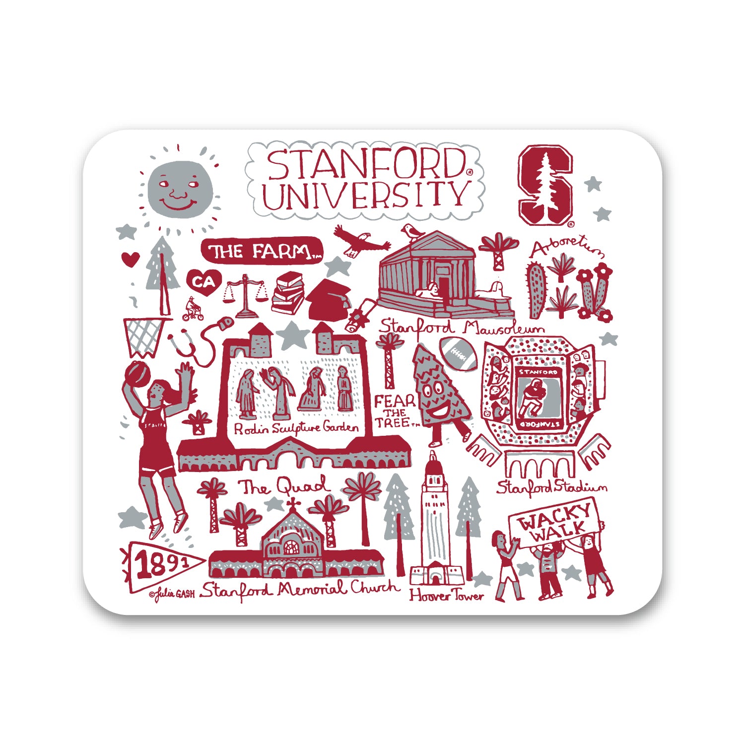 Mouse Pad, Fabric, Stanford University