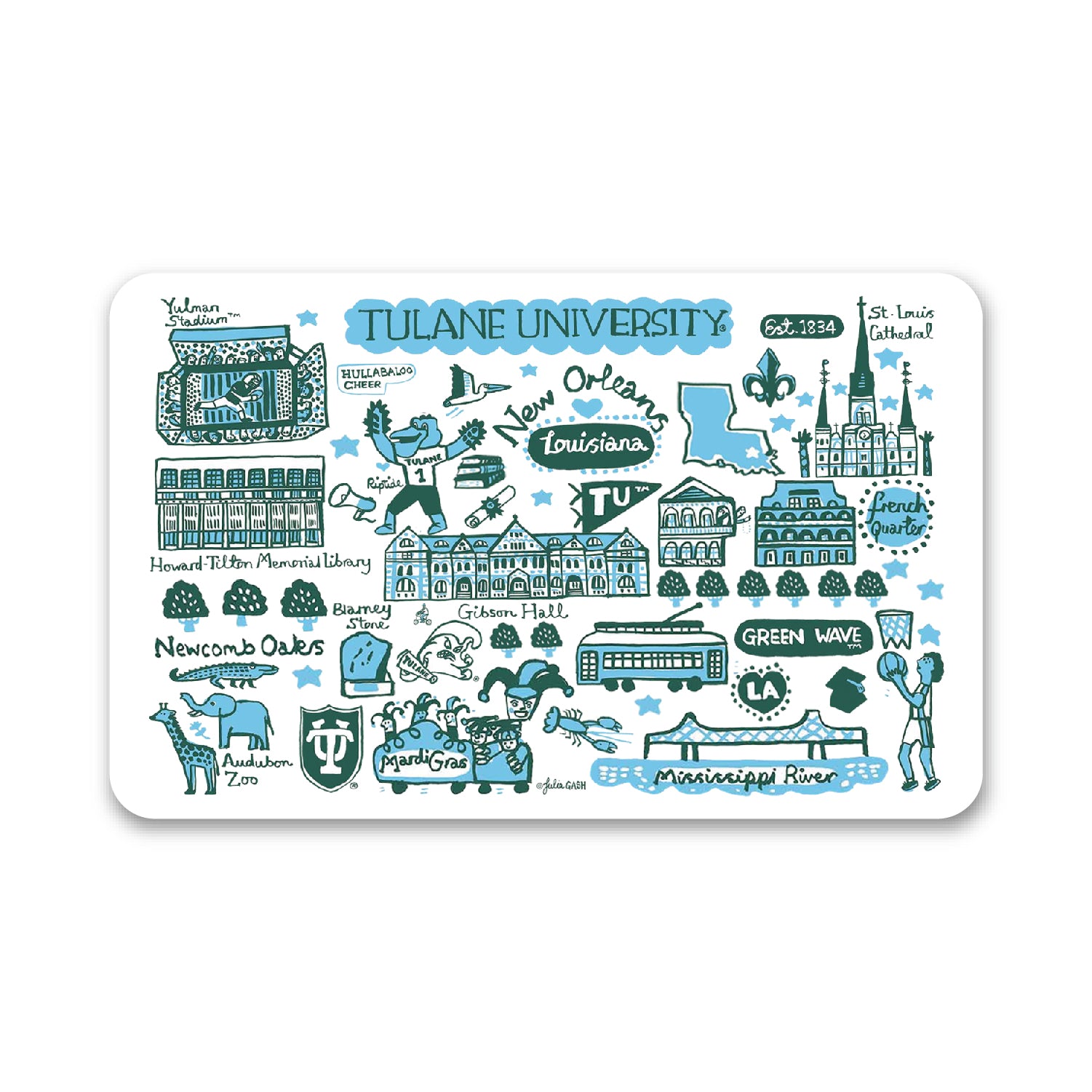 Tulane University Fabric Mouse Pad | OTM Essentials