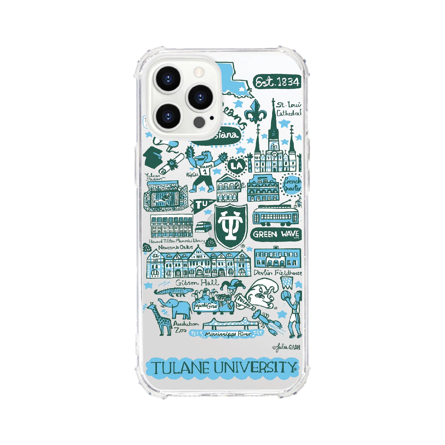 Phone Case, Tough Edge, Tulane University