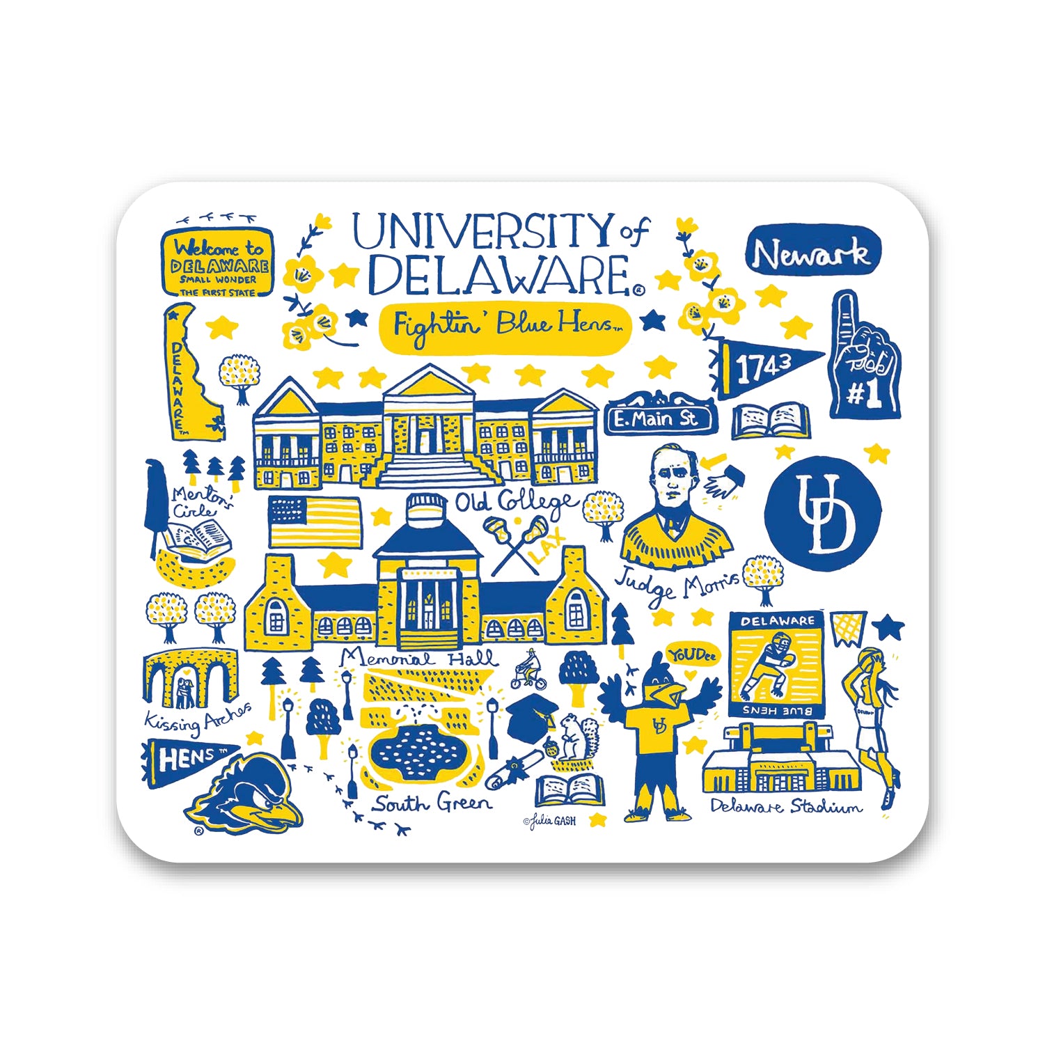 Mouse Pad, Fabric, University of Delaware