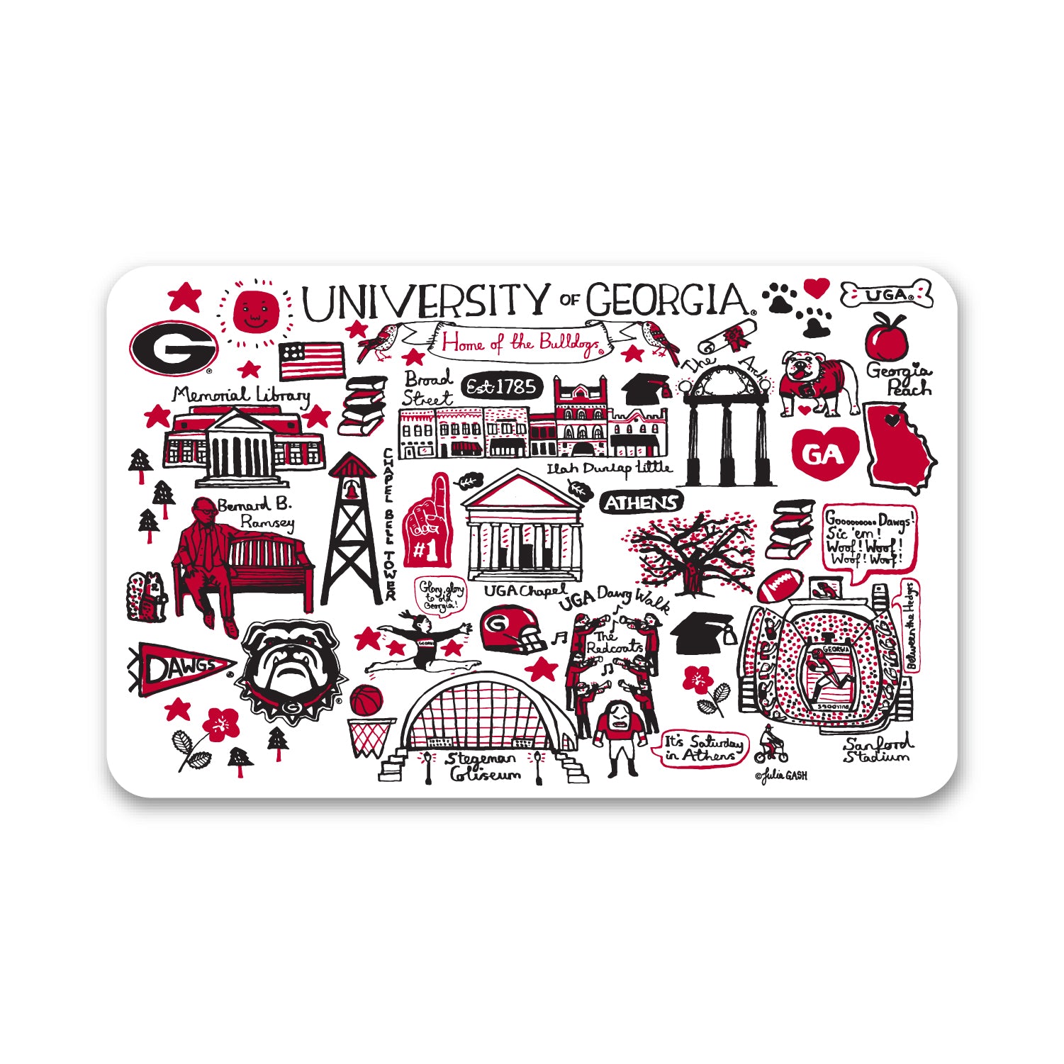 Mouse Pad, Fabric, University of Georgia