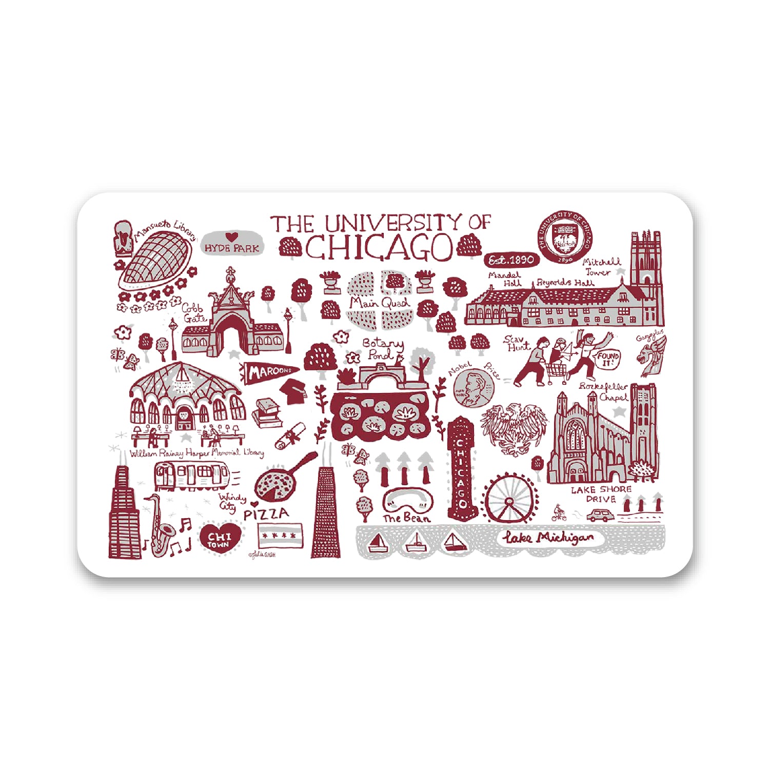 University of Chicago Fabric Mouse Pad | OTM Essentials