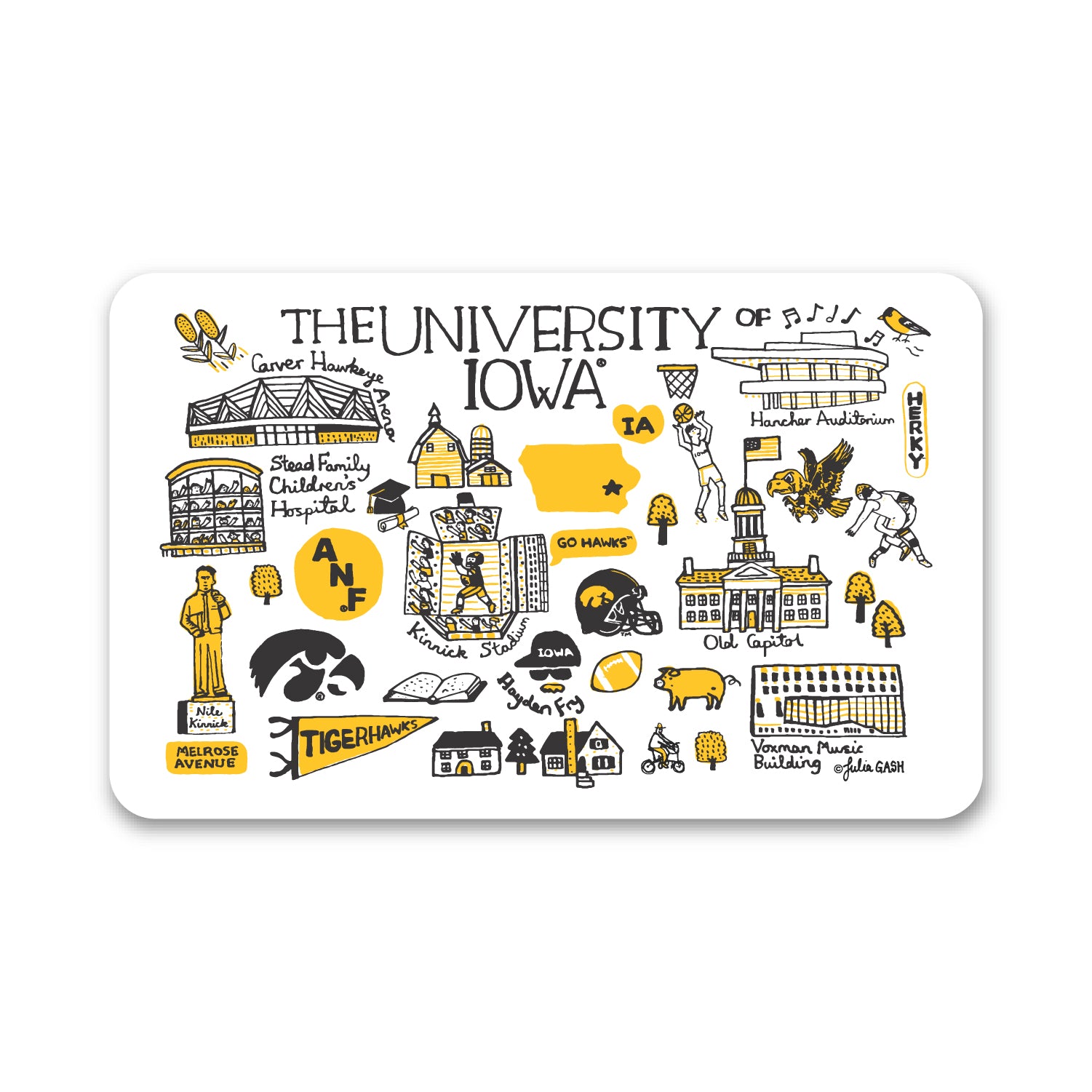 Mouse Pad, Fabric, The University of Iowa