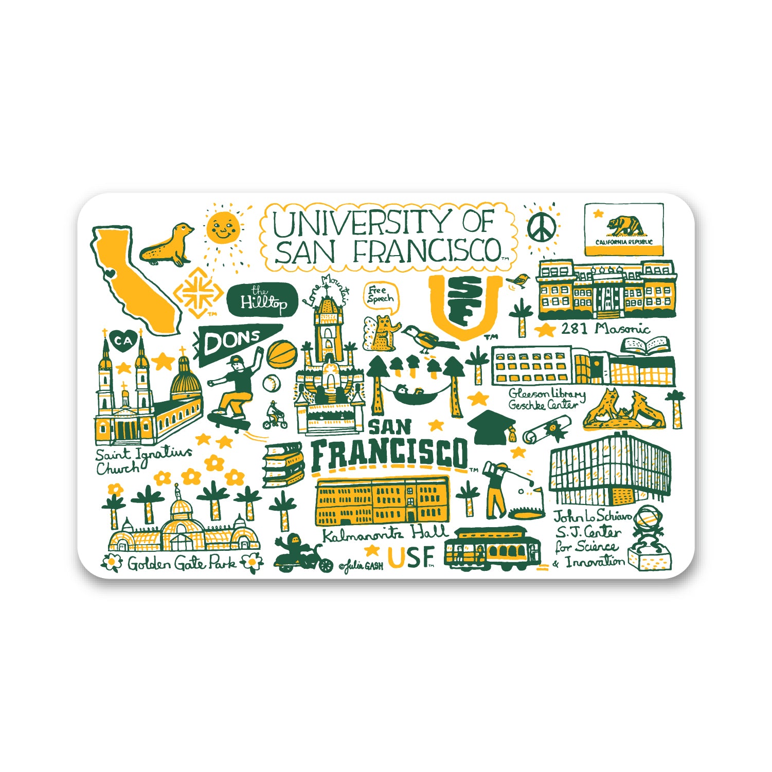 Mouse Pad, Fabric, University of San Francisco