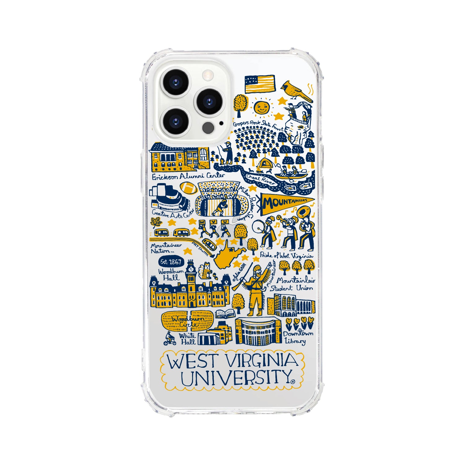 Phone Case, Tough Edge, West Virginia University