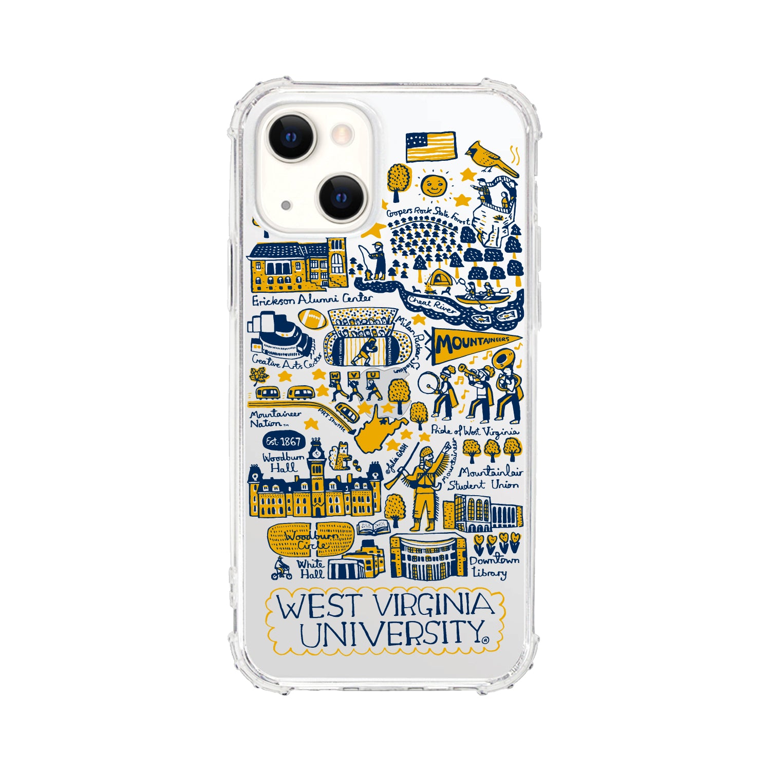 Phone Case, Tough Edge, West Virginia University