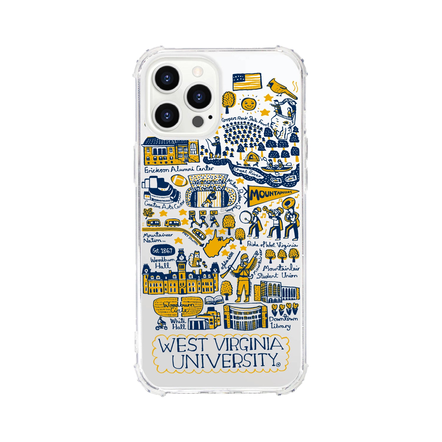 Phone Case, Tough Edge, West Virginia University