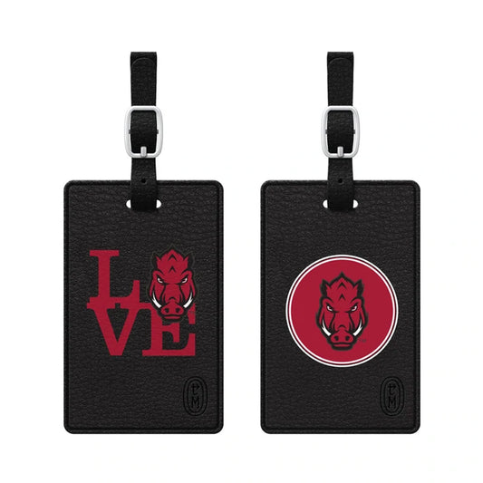 Luggage Tag, Faux Leather, University of Arkansas - Fayetteville