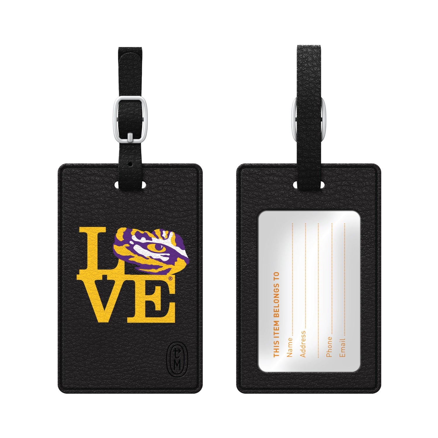 Luggage Tag, Faux Leather, Louisiana State University