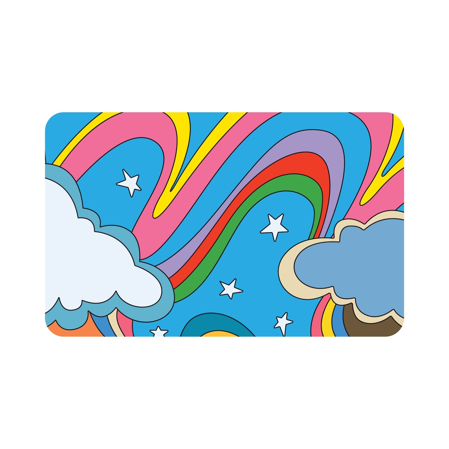 Prints Series Mouse Pad, Rainbow Swirls