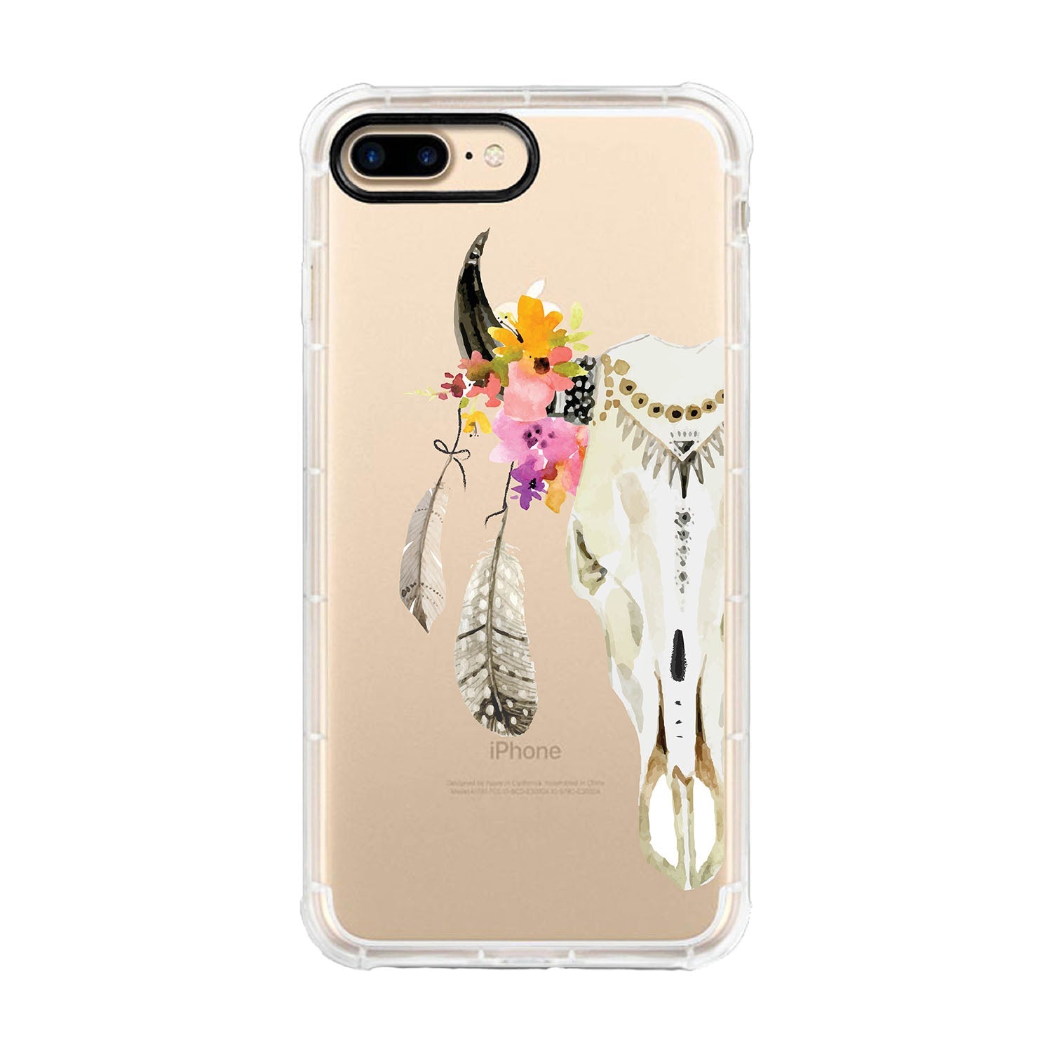 Phone Case, Feather & Skull