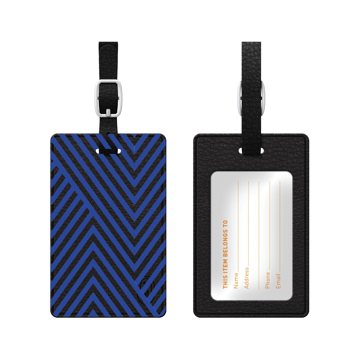 Luggage Tag, Abstract French Blue