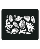 OTM Prints Black Mouse Pad, Shell Collection Black & White