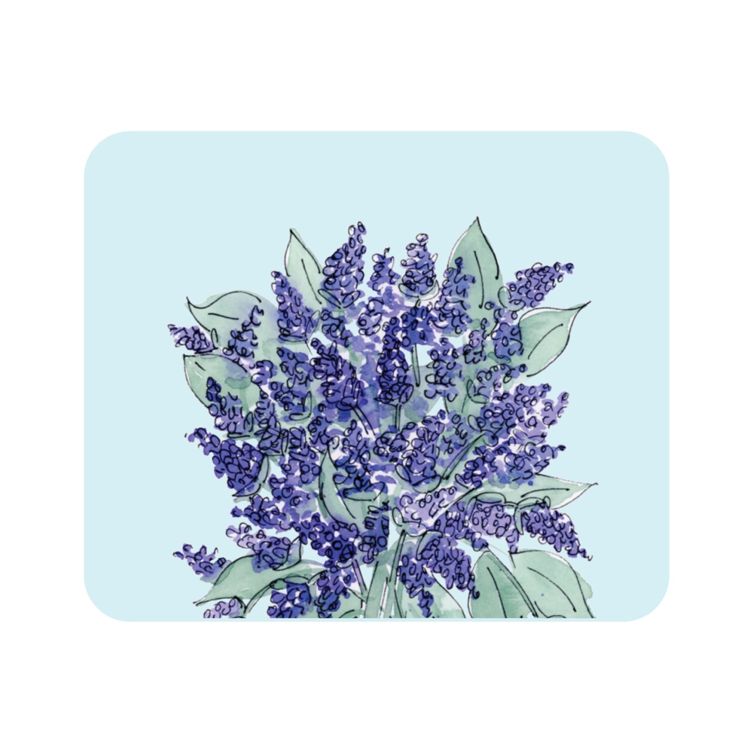 OTM Essentials Light Blue Mouse Pad, Lavender Bouquet