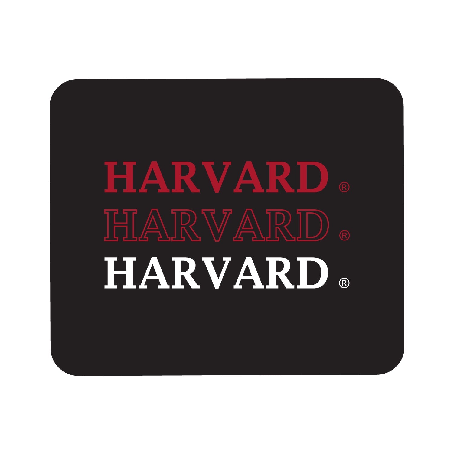 Harvard University Mousepad, Triple Wordmark V1
