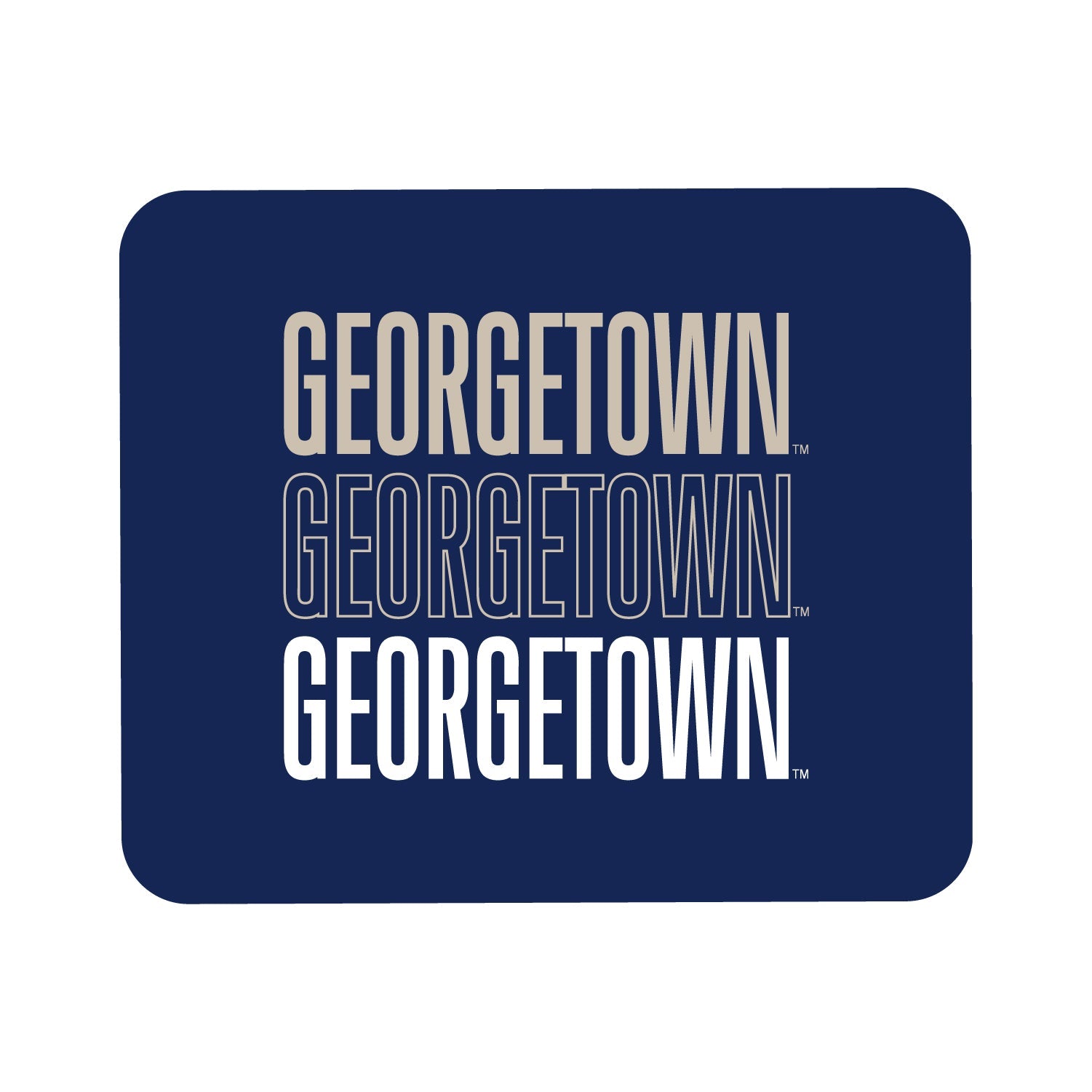 Georgetown Mousepad, Triple Wordmark V1
