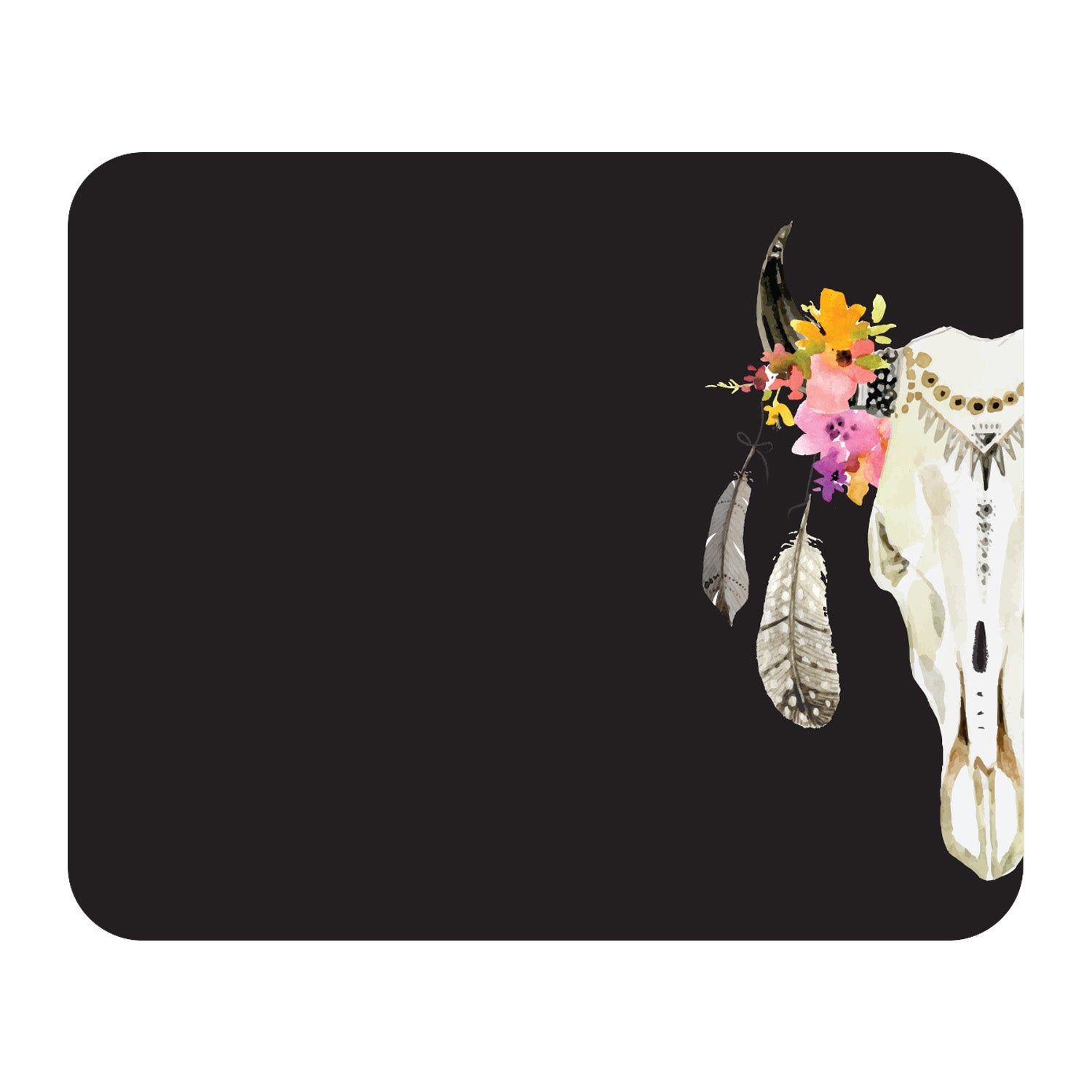 OTM Essentials Prints Series Mouse Pad, Feather & Skull