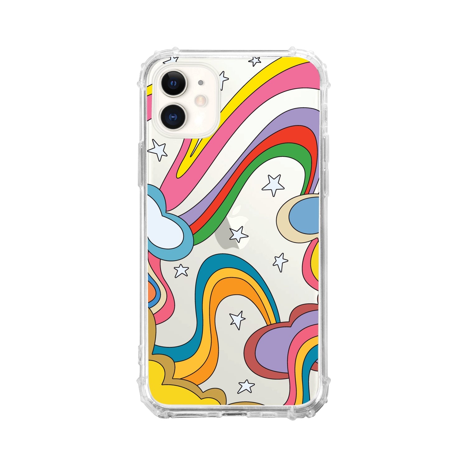 iPhone Tough Edge Case, Rainbow Swirls