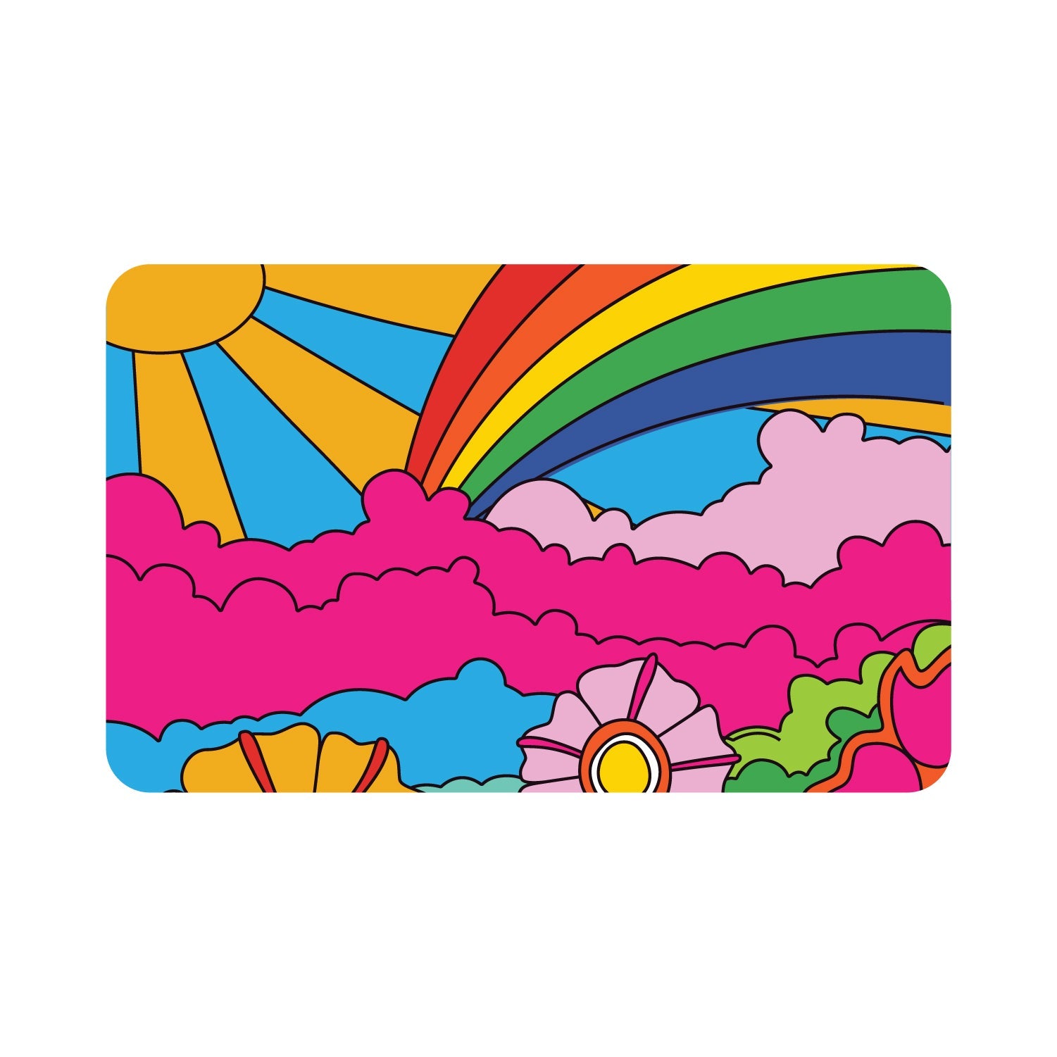 Prints Series Mouse Pad, Rainbow Sunrise