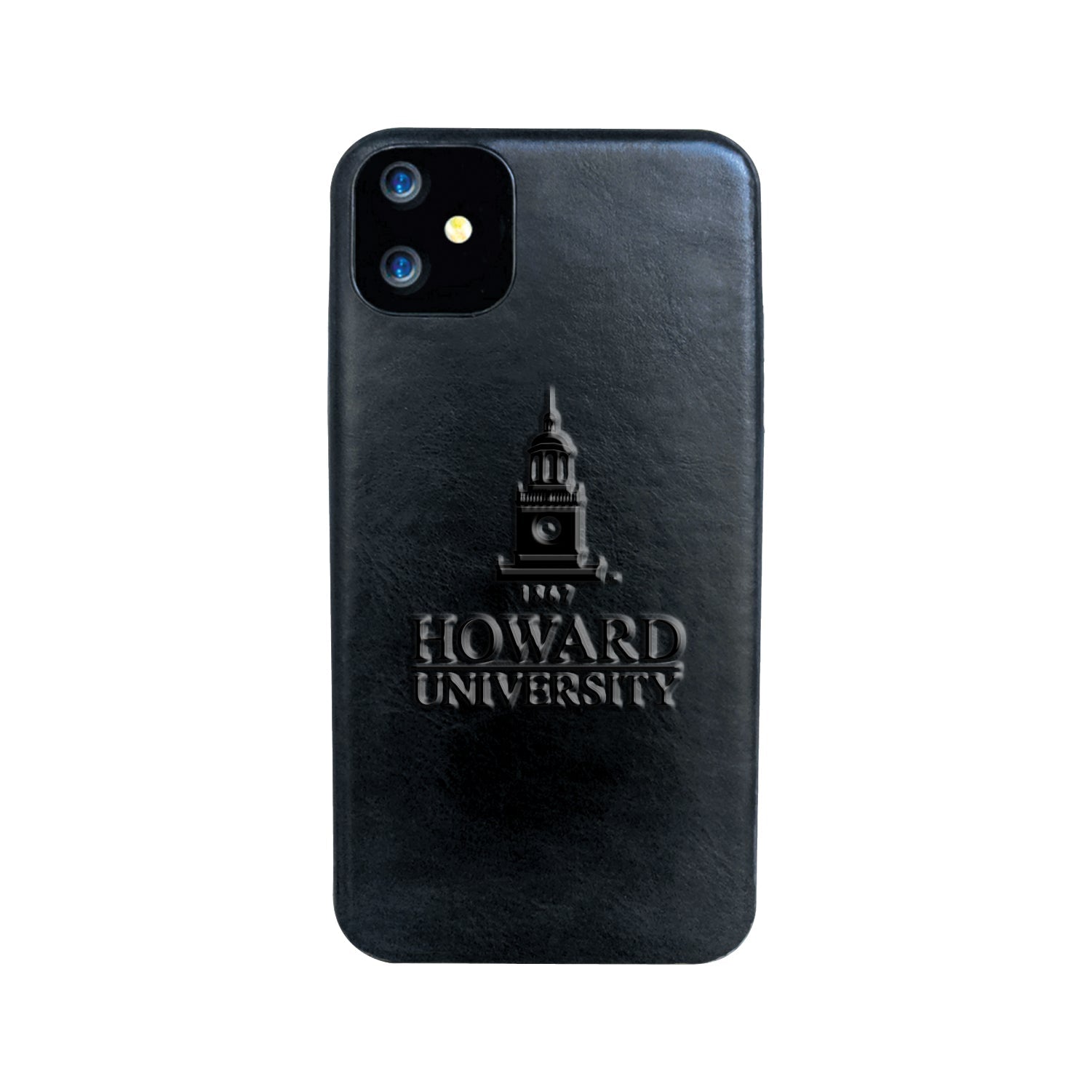 Howard University Leather Shell Phone Case, Black, Alumni - iPhone 11