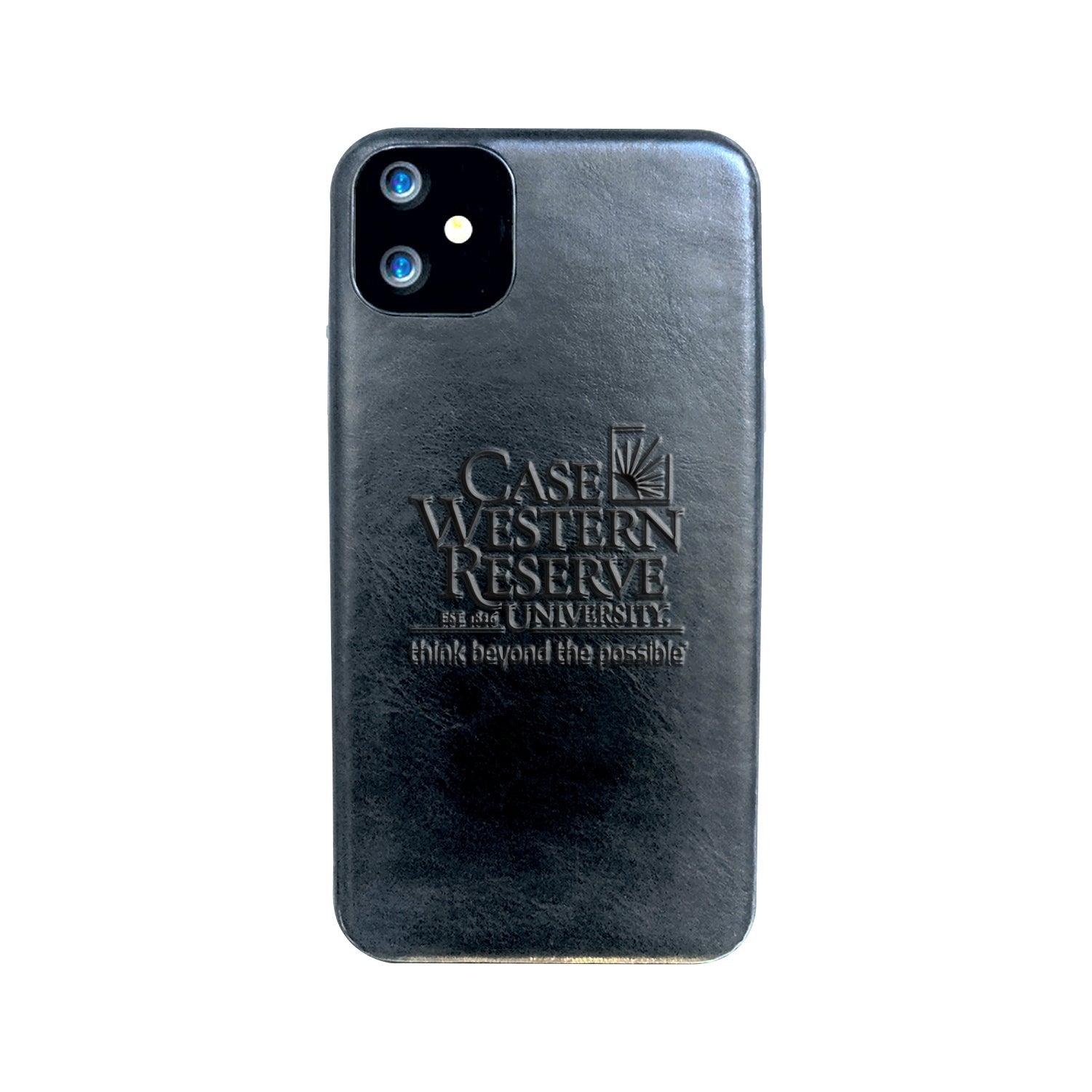 Case Western Reserve University Leather Shell Phone Case, Black, Alumni - iPhone 11