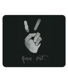 OTM Prints Black Mouse Pad, Peace Out Black