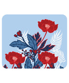 OTM Essentials Light Blue Mouse Pad, Red Poppies
