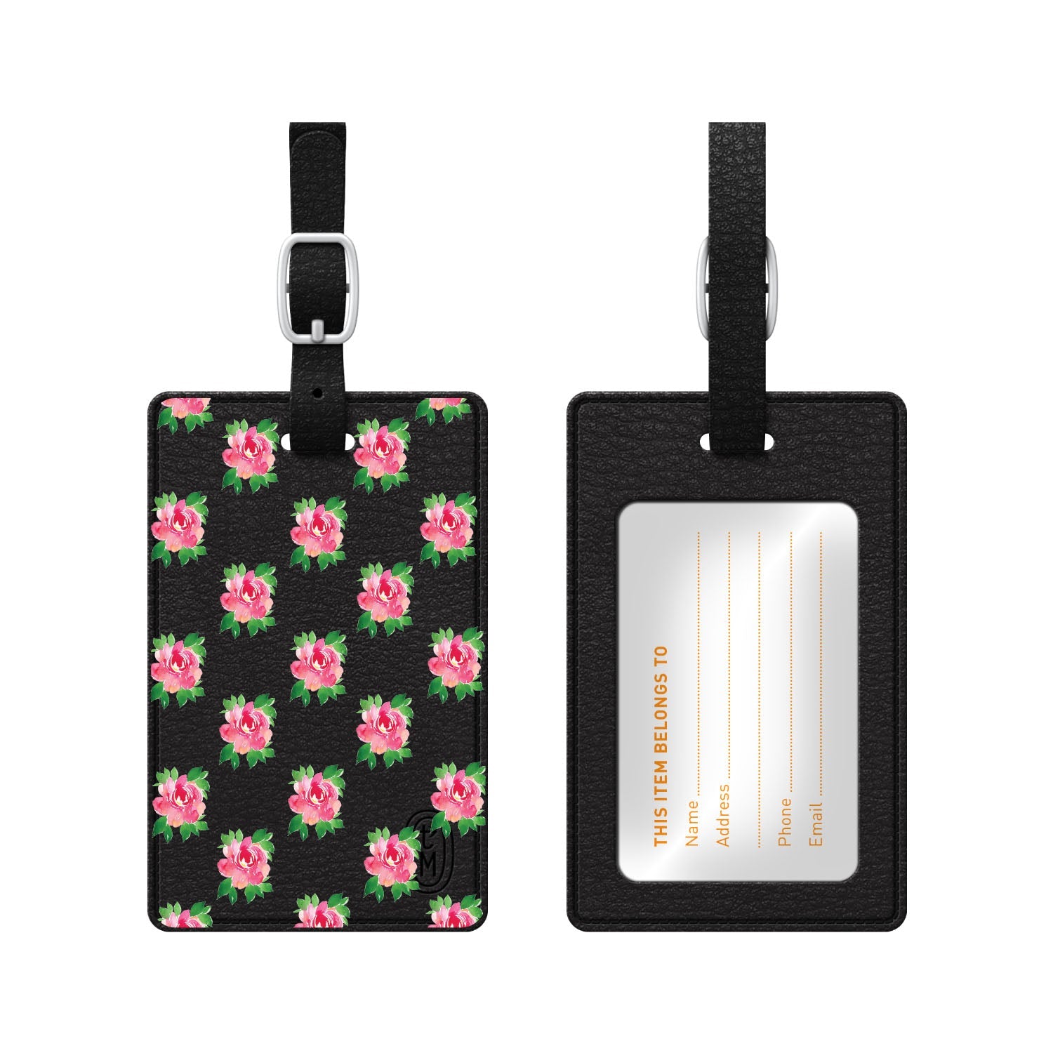 Luggage Tag, Floral Rose