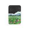 OTM Essentials Black Leather Wallet Sleeve (Top Load, Mag Safe), Watercolor Landscape