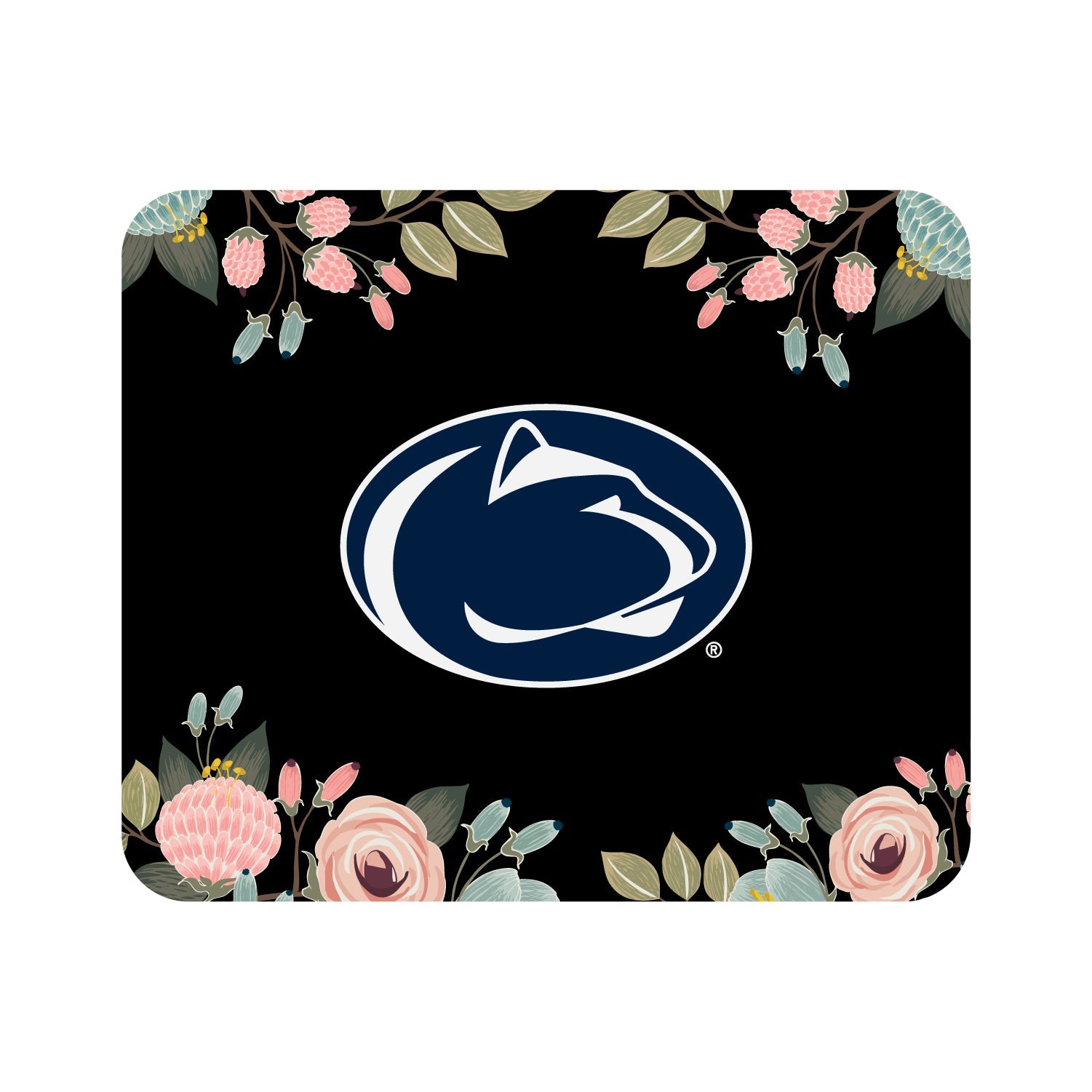Penn State University Mousepad, Floral Pink Classic V1