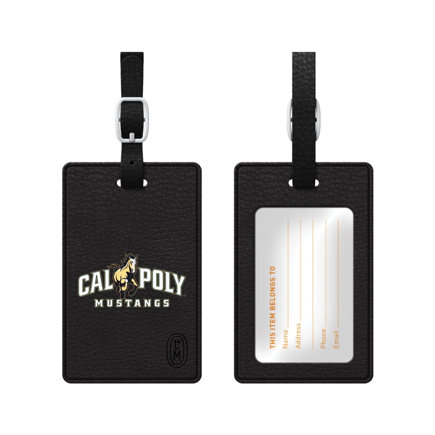 California Polytechnic State University Faux Leather Luggage Tag, Classic