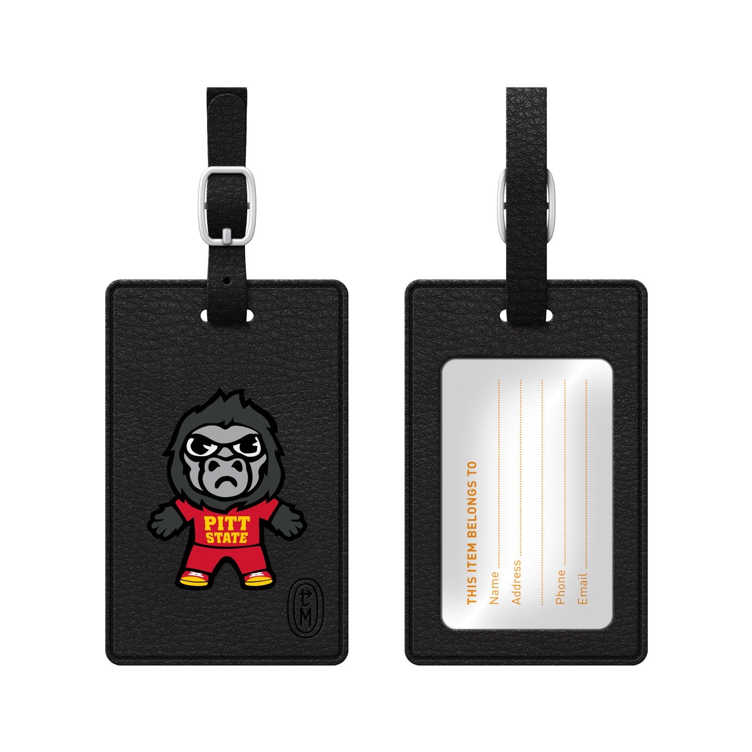 Pittsburg State University Faux Leather Luggage Tag, Tokyodachi Classic