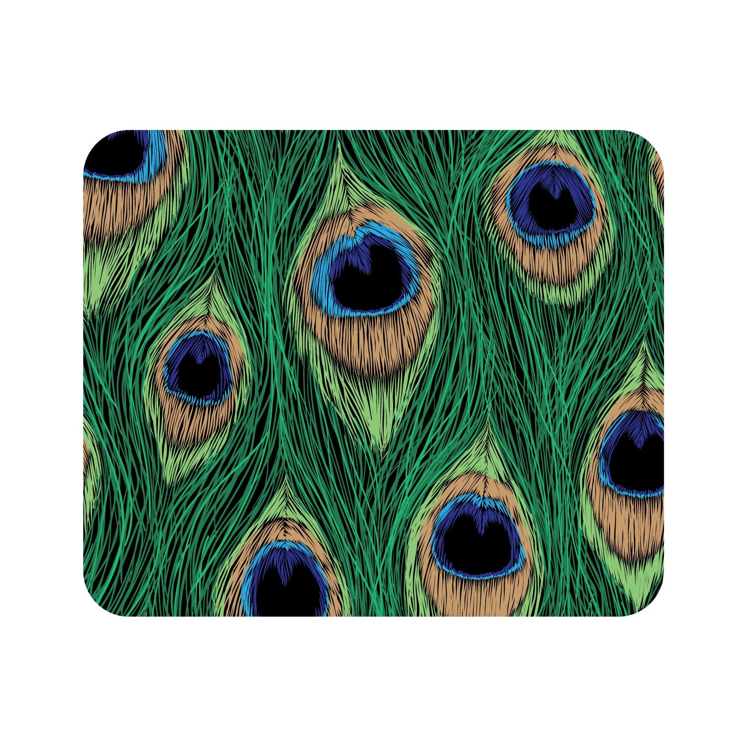 Mouse Pad, Feathers Peacock