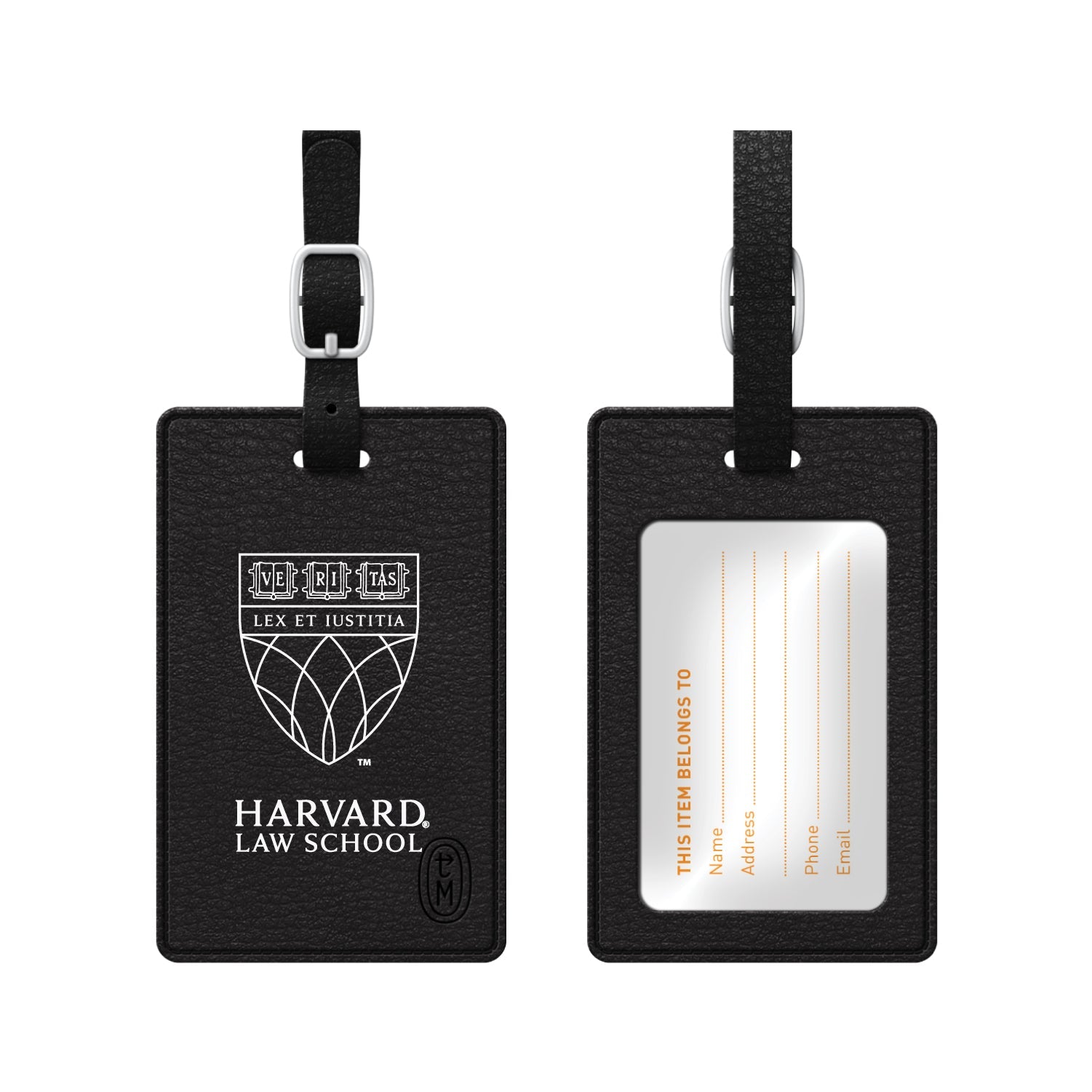 Harvard Law School Faux Leather Luggage Tag, Classic