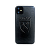 Emory University Leather Shell Phone Case, Black, Alumni - iPhone 11