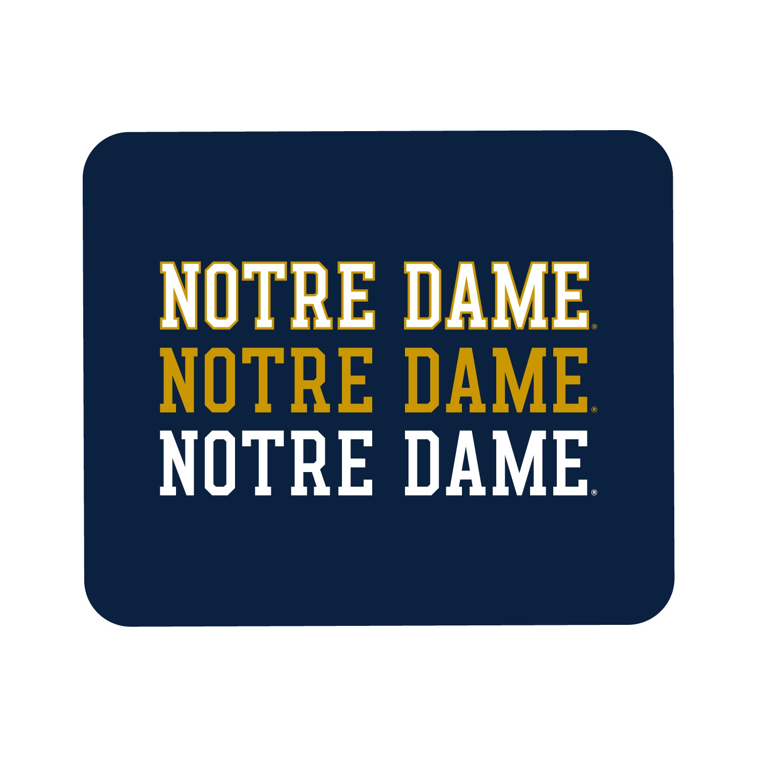 University of Notre Dame V2 Mousepad, Triple Wordmark V1