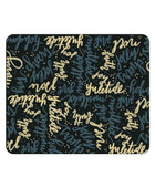 OTM Prints Black Mouse Pad, Holiday Wishes Gold