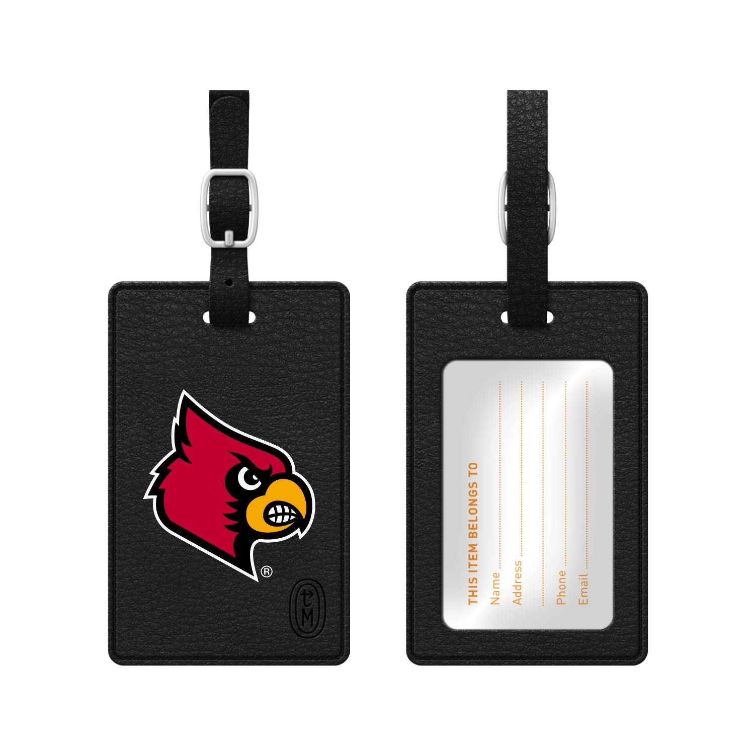 University of Louisville Faux Leather Luggage Tag, Classic